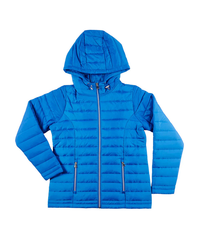 MySTYLE Women's Winter Puffer Jacket Neon Blue