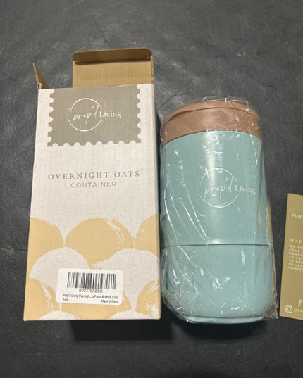Prep'd Living Overnight Oats Containers with Lids - Portable Meal Prep