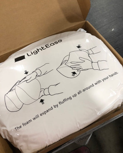 LightEase Sliced Memory Foam Pregnancy Maternity Body Pillow Side Sleeping Double Wedge for Body, Belly, Back Support, Soft, Not Bulky