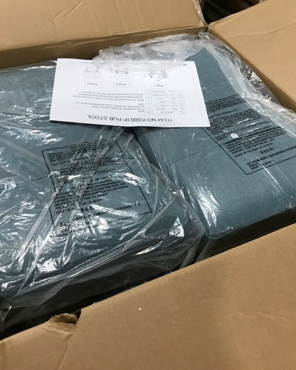 KATDANS Bar Stools Set of 2, 60 cm Counter Height Saddle Bar Stools, Green