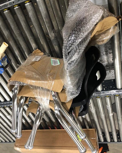 Learniture Shapes Series School Chair, 45 cm Seat Height, Black, (Pack of 4)