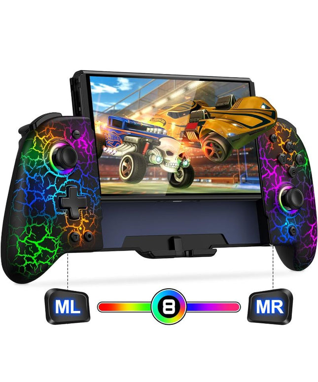 JC200 Switch Controller, Nintendo Switch Hall Effect Joystick Wireless Switch Controller With 9 Lights Color