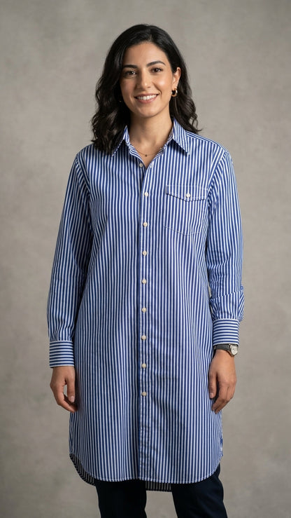 Polo Ralph Lauren Striped Shirt Dress in Blue women