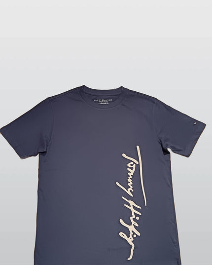 Tommy Hilfiger Men’s Navy Cotton T-Shirt – Classic Logo