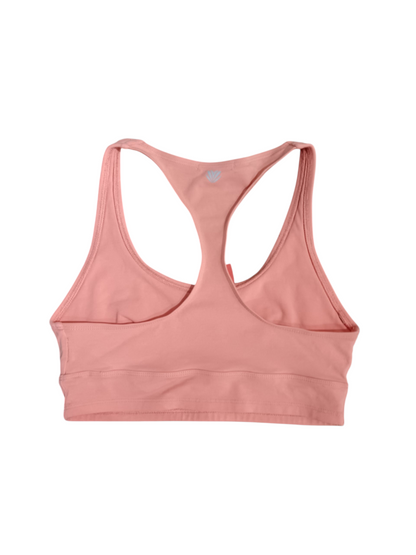 Back of Forever 21 coral racerback sports bra