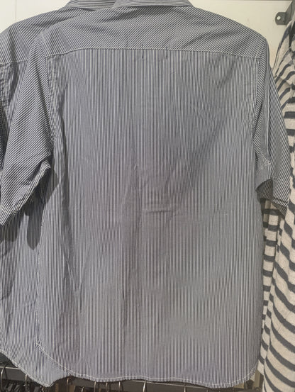 Short-Sleeve Micro-Pattern Casual Shirt