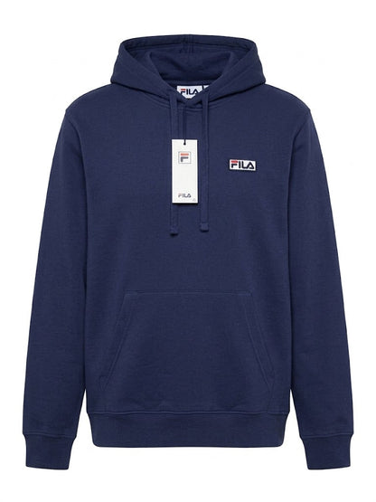 Fila Classic navy blue logo hoodie, front view