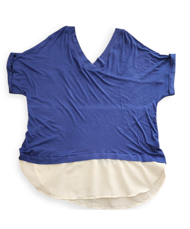 GLITZ Blue And White Women's Top