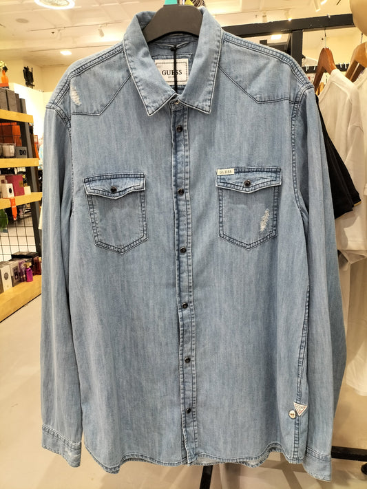 Guess Denim Vintage Dress Shirt - M0Yh02D14Lm