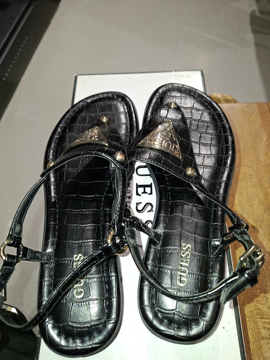 Guess GW Glee-B Women's Flat Sandals, Black
