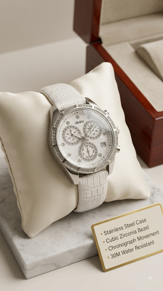 Luxury Women'S Chronograph Watch: Akaru