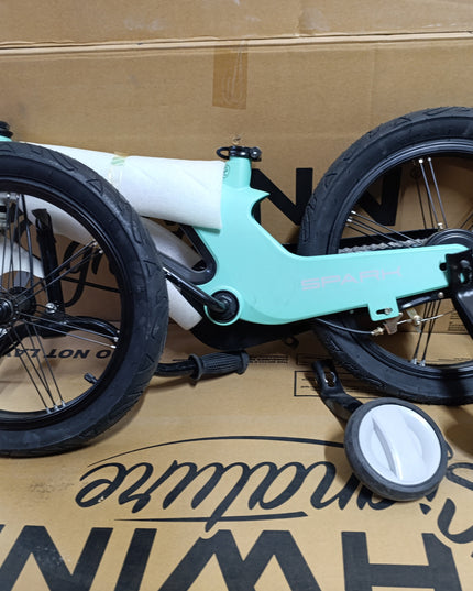 Zyklus 16" Spark Magnesium Kids Bike, Alloy Frame-- open box, Lightweight And Durable Bicycle, Adjustable Seat, Disc Brakes, For children Aged 4-8 Years, High Quality, Teal | ZYK-SPRK-TEL