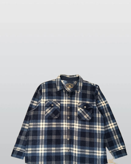 Freedom Foundry Men’s Navy Flannel Shirt – Classic Casual Shirt