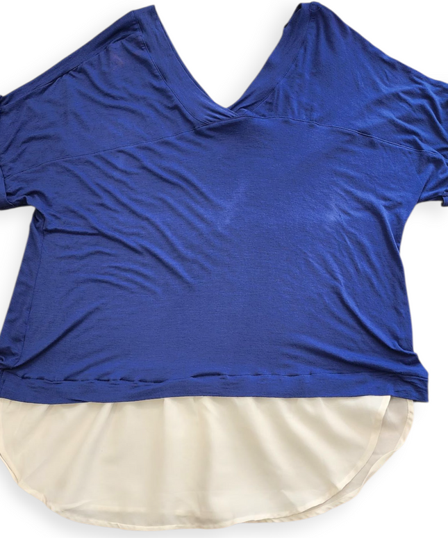 GLITZ Blue And White Women's Top