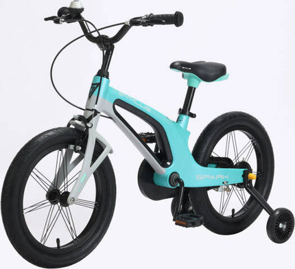 Zyklus 16" Spark Magnesium Kids Bike, Alloy Frame-- open box, Lightweight And Durable Bicycle, Adjustable Seat, Disc Brakes, For children Aged 4-8 Years, High Quality, Teal | ZYK-SPRK-TEL