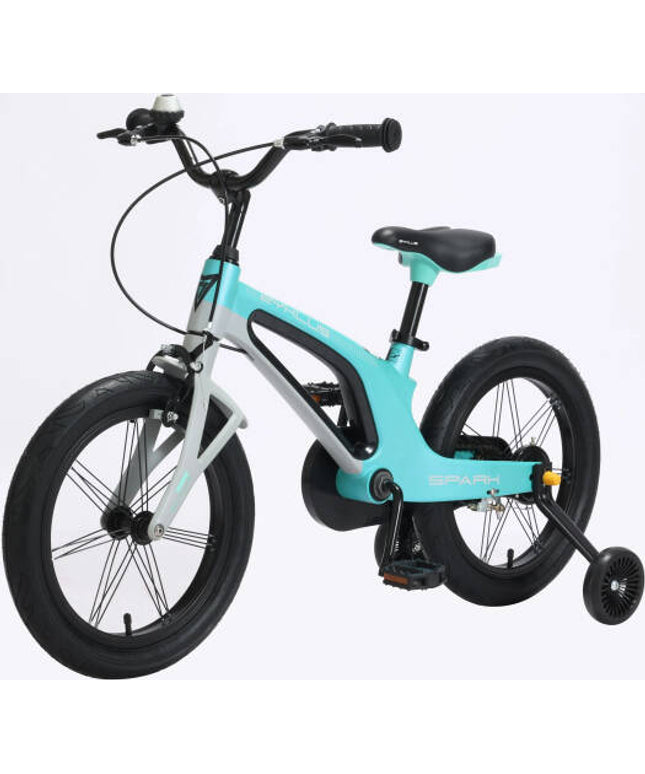 Zyklus 16" Spark Magnesium Kids Bike, Alloy Frame-- open box, Lightweight And Durable Bicycle, Adjustable Seat, Disc Brakes, For children Aged 4-8 Years, High Quality, Teal | ZYK-SPRK-TEL