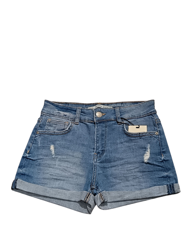 Bershka BSKGIRL DENIM Jeans Shorts Color: Blue