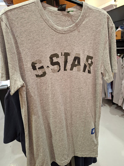 G-Star Raw Men'S Straight Graphic T-Shirt – Grey Heater