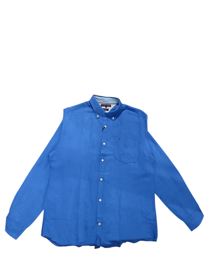TOMMY HILFIGER CUSTOM FIT BLUE SHIRT