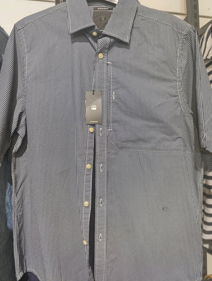 Short-Sleeve Micro-Pattern Casual Shirt