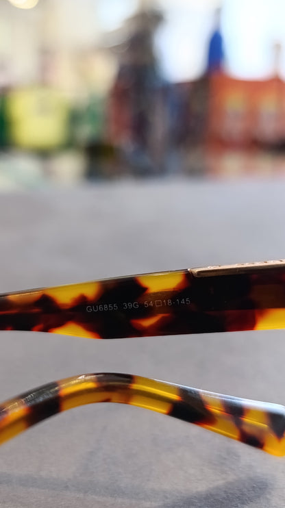 Guess Gu6855 39G Sunglasses – Yellow / Tortoise / Grey