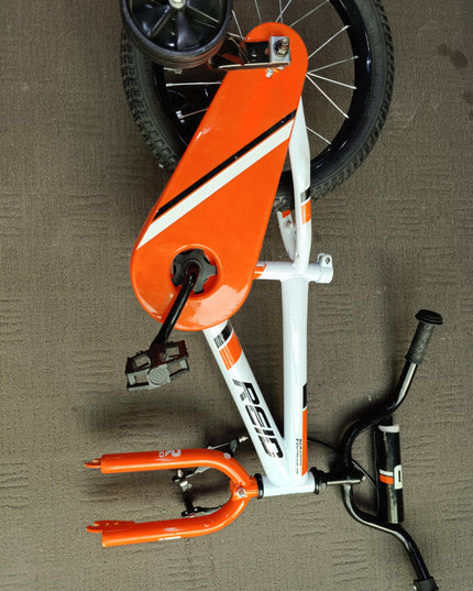 Roid Pioneer 16-inch Boys' Bike - White/Orange /Missing seat