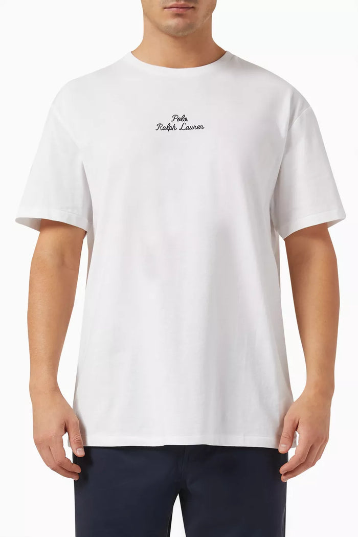 Clearance of Ralph Lauren T-Shirt – Chain-stitch Logo in Cotton