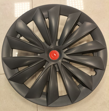 Tesla Model Y Wheel Hubcaps & Center Caps - 4Pcs 19-Inch Matte Black (Open Box)