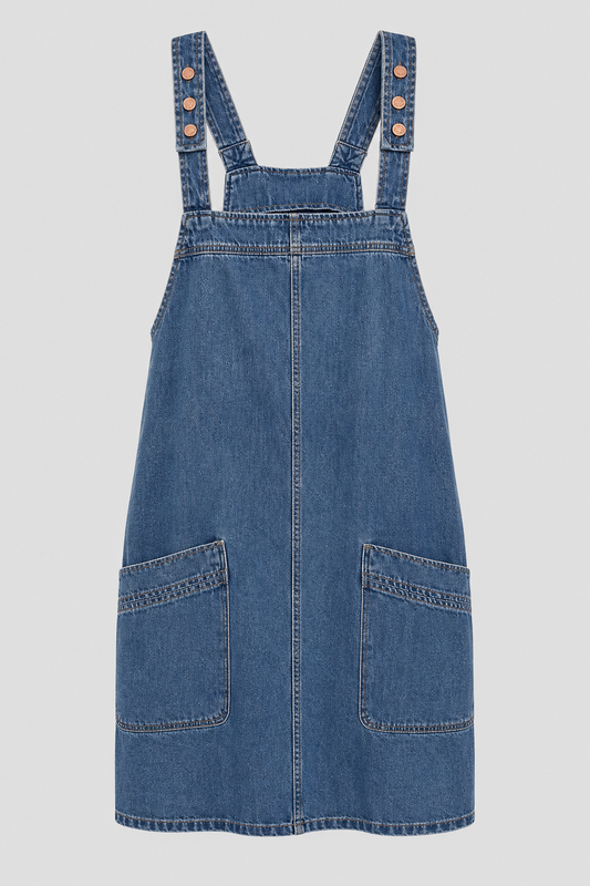Women's Denim Pinafore Dress