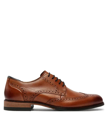 CLARKS SHOSE Men's Brown Leather Wingtip Oxford Dress Shoes – Classic Brogue Style by Clarks