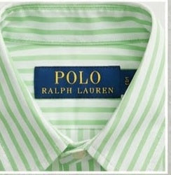 Polo Ralph Lauren Women's Green & White Striped Button-Down Shirt