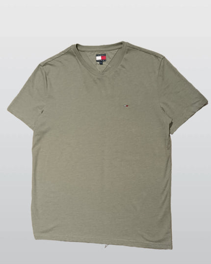 Tommy Jeans Men’s Olive Cotton T-Shirt