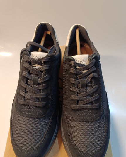 Clarks Moix Comfort Men's Black-Latte Sports Trainers – Lightweight Athletic Walking Shoes