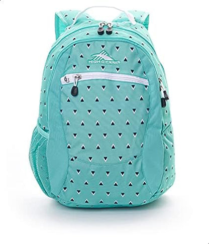 High Sierra Triangle Pattern Backpack - Turquoise.