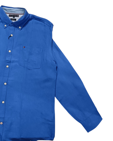TOMMY HILFIGER CUSTOM FIT BLUE SHIRT