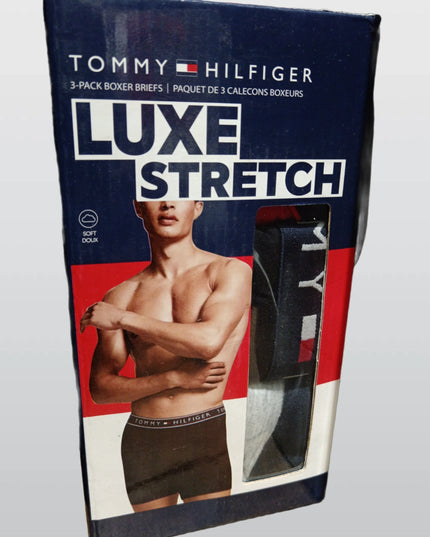 TOMMY HILFIGER 3-PACK BOXER LUXE STRETCH  NAVY M15