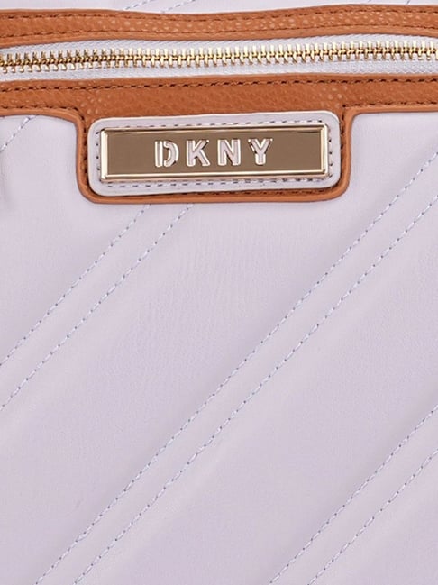 Dkny Lavender Bias Woven Design Medium Soft Sided Duffle Bag