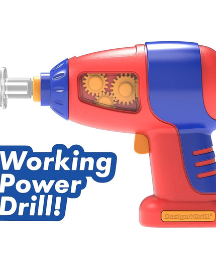 Educational Insights Design & Drill Patterns & Shapes Drill Toy, 58 Pieces with Toy Drill, Preschool STEM Toy for Home & Classroom, Ages 3+