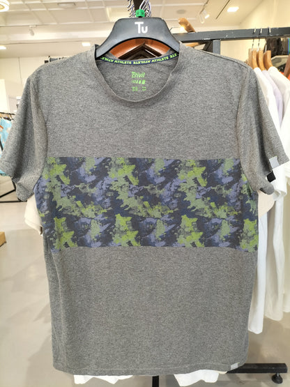 Crivit Men'S Grey Camouflage Band T-Shirt