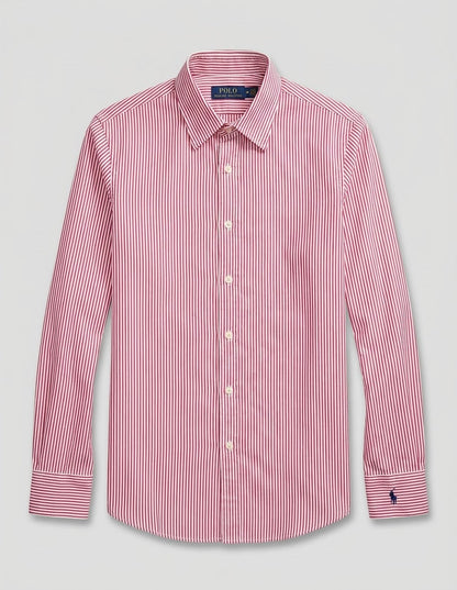 Polo Ralph Lauren Women's Striped Shirt - Pink & White custom fit