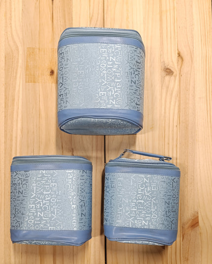 Makeup Bag for Women 3 set / Color Blue