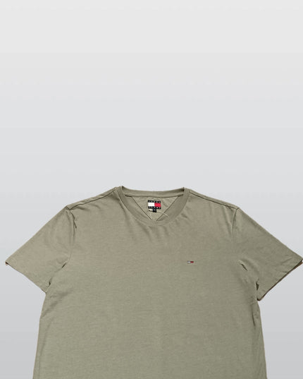 Tommy Jeans Men’s Olive Cotton T-Shirt