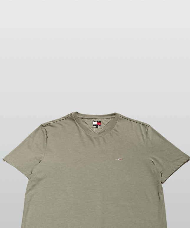 Tommy Jeans Men’s Olive Cotton T-Shirt