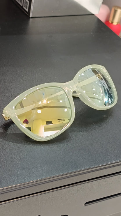 Guess Women Gu7444 Oversized Square Sunglasses, Mint Green Mirror