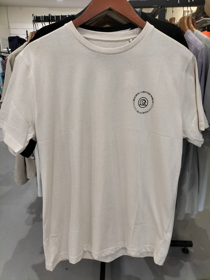 Ricky Singh Denim & Flower Beige Tee - Building a Better World