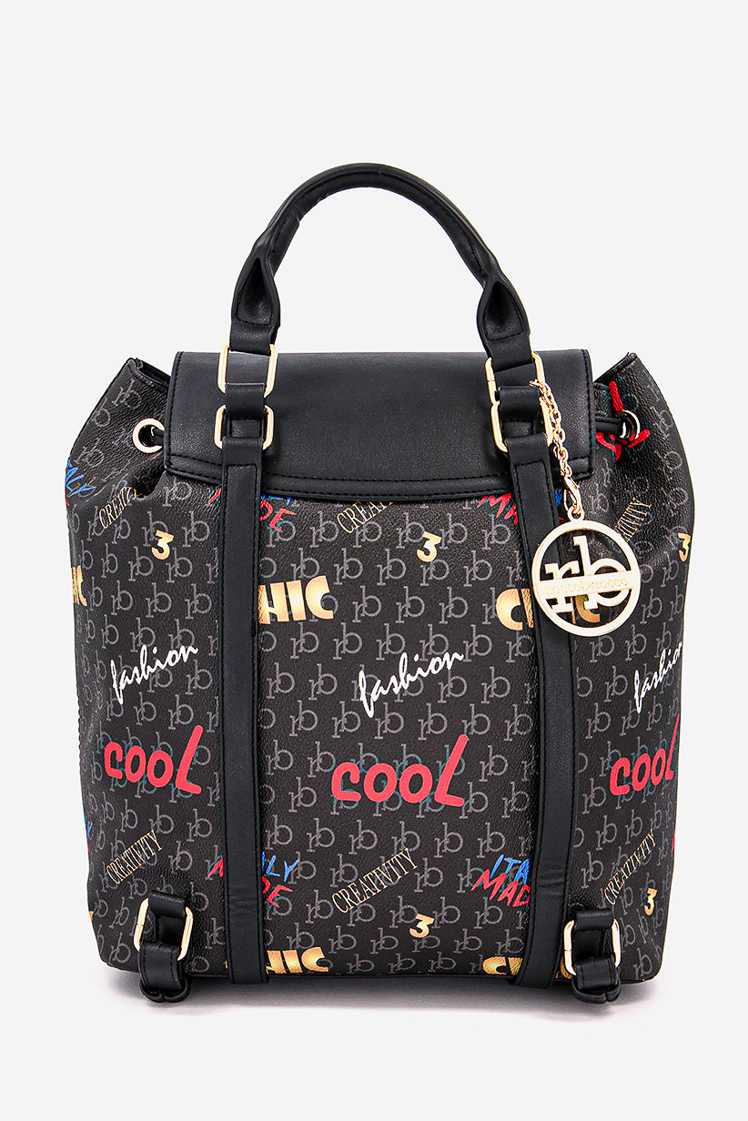 Roccobarocco Womens Backpack - Nero Zaino Letizia Cm-28X33X14 Cassiopea Nero Rbr910B0109N-01