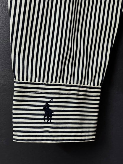 Polo Ralph Lauren Black/White striped women shirt custom fit