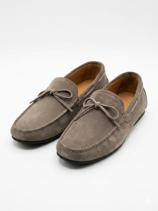 Massimo Dutti Suede 'Taupe Grey' Men'S