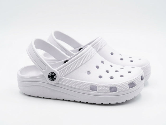 Classic Comfort White Foam Clogs