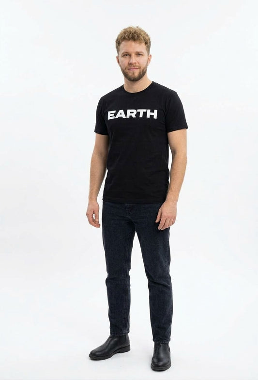 EARTH Classic  Graphic Cotton T-Shirt black